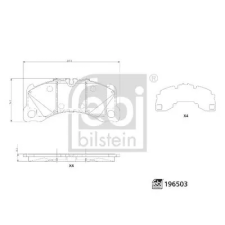 FEBI BILSTEIN fékbetétkészlet, tárcsafék 196503 autóalkatrész