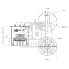 FEBI BILSTEIN rugótömb, légrugózás 102721 autóalkatrész