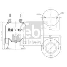 FEBI BILSTEIN rugótömb, légrugózás 39151 autóalkatrész