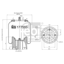 FEBI BILSTEIN rugótömb, légrugózás FEBI BILSTEIN 177595 autóalkatrész