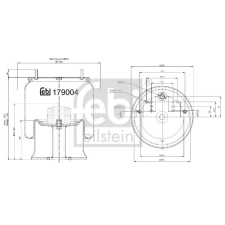 FEBI BILSTEIN rugótömb, légrugózás FEBI BILSTEIN 179004 autóalkatrész