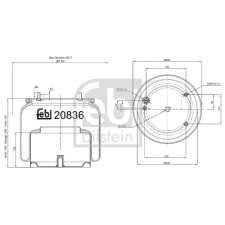 FEBI BILSTEIN rugótömb, légrugózás FEBI BILSTEIN 20836 autóalkatrész