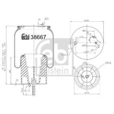 FEBI BILSTEIN rugótömb, légrugózás FEBI BILSTEIN 38667 autóalkatrész