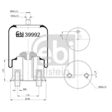 FEBI BILSTEIN rugótömb, légrugózás FEBI BILSTEIN 39992 autóalkatrész