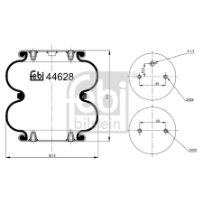 FEBI BILSTEIN rugótömb, légrugózás FEBI BILSTEIN 44628 autóalkatrész