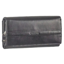  Fedeles, betétes sima fekete női bőr pénztárca Charlotte pénztárca