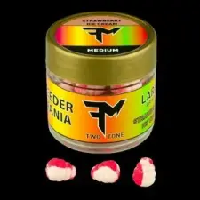 Feedermánia LARVA AIR WAFTERS TWO TONE M STRAWBERRY ICE CREAM PIROS-FEHÉR Wafters csali