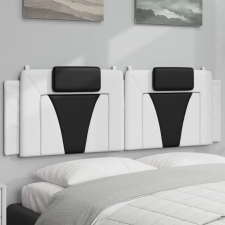  fehér és fekete műbőr fejtámla párna 160 cm lakástextília