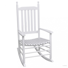  Fehér fa hintaszék ívelt ülőfelülettel bútor