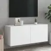  Fehér falra szerelhető TV-szekrény 100 x 30 x 41 cm
