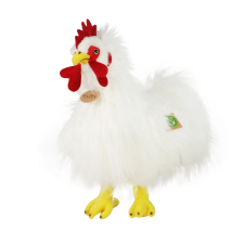 Fehér plüss kakas eco-friendly plüssfigura