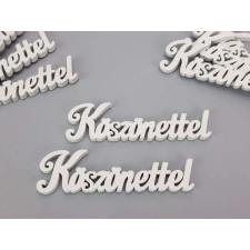  Fehér &quot;Köszönettel&quot; felirat 9cm 8db/csomag dekorációs kellék