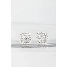  Fehér Swarovski® Kristályokkal Kirakott S925 Ezüst Kocka Fülbevaló fülbevaló