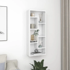  fehér szerelt fa fali polc 36 x 16 x 90 cm bútor
