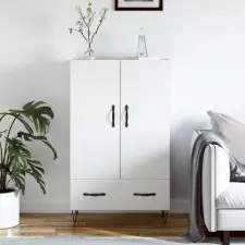  fehér szerelt fa magasszekrény 69,5 x 31 x 115 cm bútor