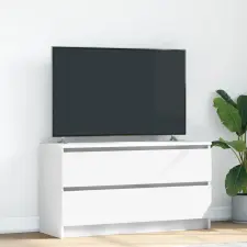  fehér szerelt fa TV-szekrény 100x35x54 cm bútor