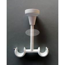  Fehér színű mennyezeti tartó 19 mm-es 2 rudas karnishoz karnis, függönyrúd