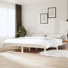  Fehér tömör fa ágykeret 180 x 200 cm (6FT Super King) ágy és ágykellék
