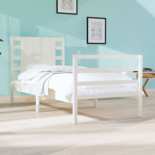 fehér tömör fenyőfa ágy matrac nélkül 75 x 190 cm ágy és ágykellék