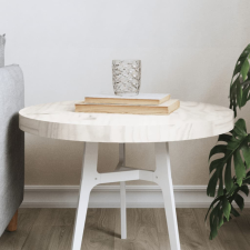fehér tömör fenyőfa kerek asztallap Ø50 x 3 cm bútor