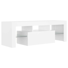 Fehér tv-szekrény led-lámpákkal 120 x 35 x 40 cm bútor
