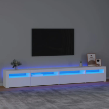  fehér TV-szekrény LED-lámpákkal 270x35x40 cm bútor