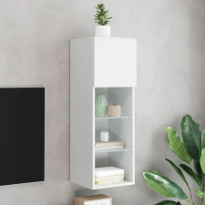  fehér TV-szekrény LED-lámpákkal 30,5x30x90 cm bútor