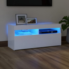 Fehér TV-szekrény LED-lámpákkal 90 x 35 x 40 cm bútor