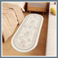 Fehér virág mintás szőnyeg 40 x 120 cm TD270829-1 lakástextília