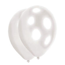  Fehér White léggömb, lufi 25 db-os 11 inch (27,5 cm) party kellék