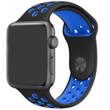 FeiFan sport szilikon óraszíj Apple Watch órához 38/40/41 mm - Fekete-kék okosóra kellék