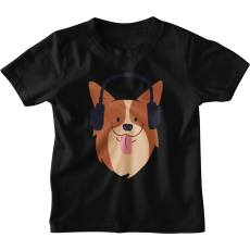  Fejhallgatós Kutya - Gyerek Póló