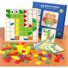  Fejlesztő fa mozaik játék - Mozaik puzzle - 120 darabos