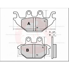  Fékbetét ( KEVLÁR ) KYMCO MXU 250-300ccm 04-05 RMS 0811/3070 motorkerékpár fékbetét
