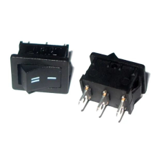  Fekete 2 állású billenőkapcsoló 3 tűs mrs-102 villanyszerelés