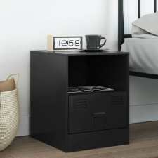  fekete acél éjjeliszekrény 34,5 x 39 x 44 cm bútor