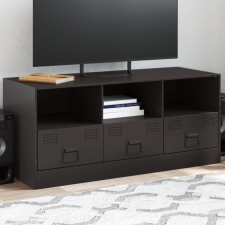  fekete acél TV-szekrény 99 x 39 x 44 cm bútor