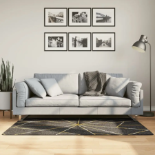  fekete-arany mosható csúszásgátló szőnyeg 80 x 150 cm lakástextília