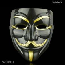 FEKETE-ARANY Vendetta Anonymus guy-fawkes maszk álarc jelmez jelmez
