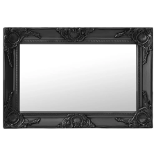  fekete barokk stílusú fali tükör 60 x 40 cm bútor
