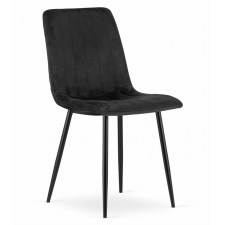  Fekete bársonyszék LAVA fekete lábakkal bútor