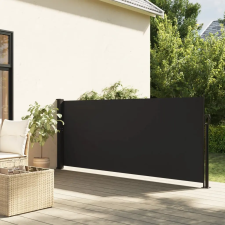  Fekete behúzható oldalsó napellenző 140 x 500 cm kerti bútor