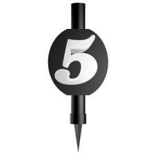  Fekete Black 5-ös torta tűzijáték 12 cm party kellék