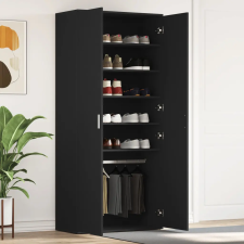  Fekete Cipőszekrény 80x39x180 cm Mérnöki Fa bútor
