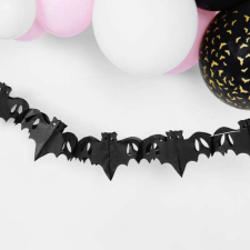 Fekete Denevér Girland Halloweenre - 400 cm dekoráció