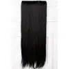 Fekete Egyenes Csatos Póthaj 60 cm