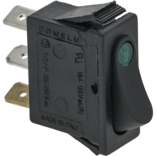  FEKETE EGYPÓLUSÚ KAPCSOLÓ 16A 250V beépíthető gépek kiegészítői