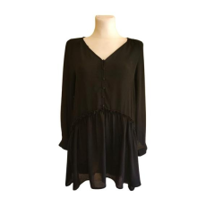  Fekete, elől gombos női blúz (méret: XL)