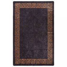 Fekete és arany csúszásmentes mosható szőnyeg 160 x 230 cm lakástextília