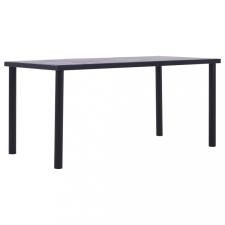  Fekete és betonszürke MDF étkezőasztal 160 x 80 x 75 cm bútor